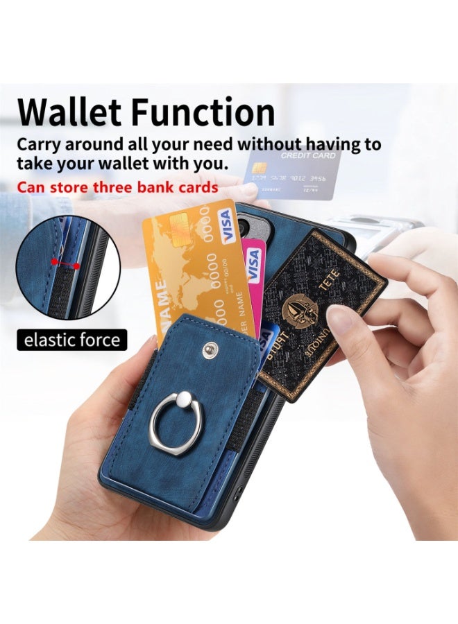 Case for Honor Magic 8 Pro, Ultra Thin Card Holder Case, TPU Bumper Phone Case, Multifunctional Card Holder with Bracket Ring - Image 3